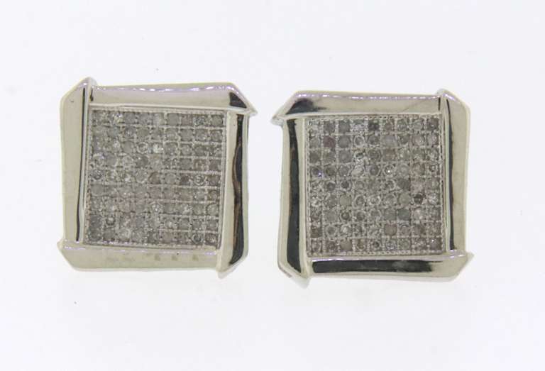 10K WHITE GOLD DIAMOND STUDS