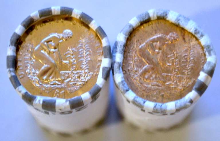 2 $25 Rolls of Mixed Unc $1 Coins