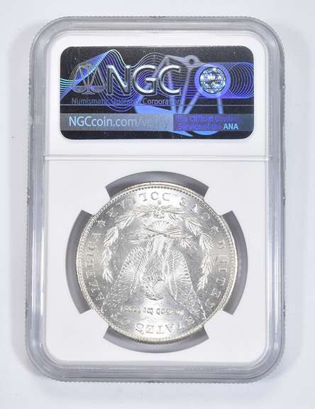 MS63 1889-S Morgan Silver Dollar - CAC - Graded NGC