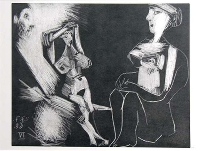 Pablo Picasso, Plate 222 from '347' series