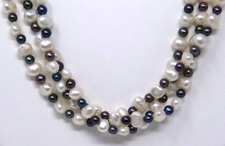 Fresh water Pearl 3 Strand Necklace
