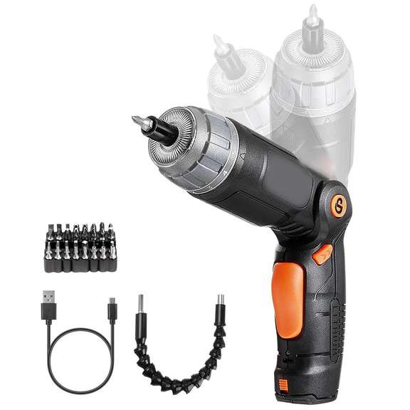 4V Cordless Electric Screwdriver 2000mAh LED