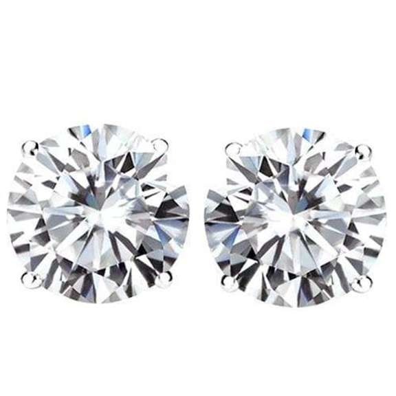 CERTIFIED 3.00 CT MOISSANITE (E COLOR/VVS) PT900 EARRINGS STUD