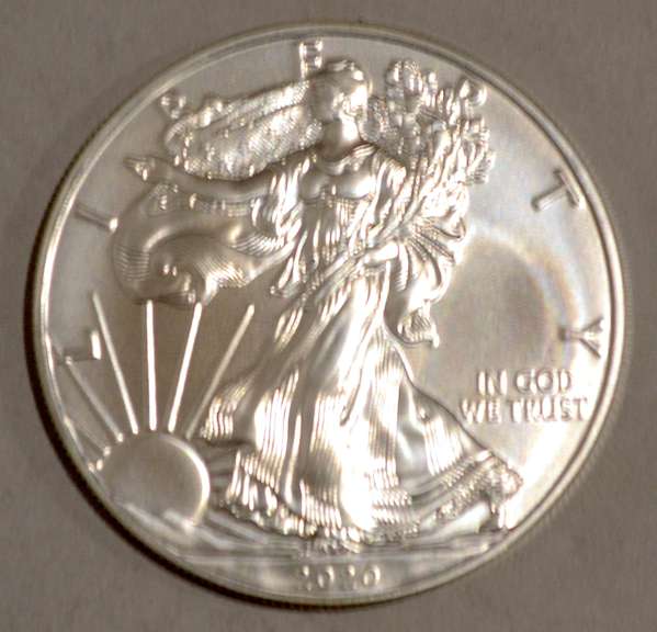 2020 Choice Frosty White BU Silver Eagle