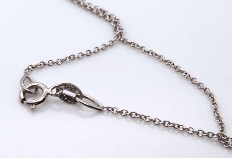 Charming PAve Diamond Disc Pendant on Chain