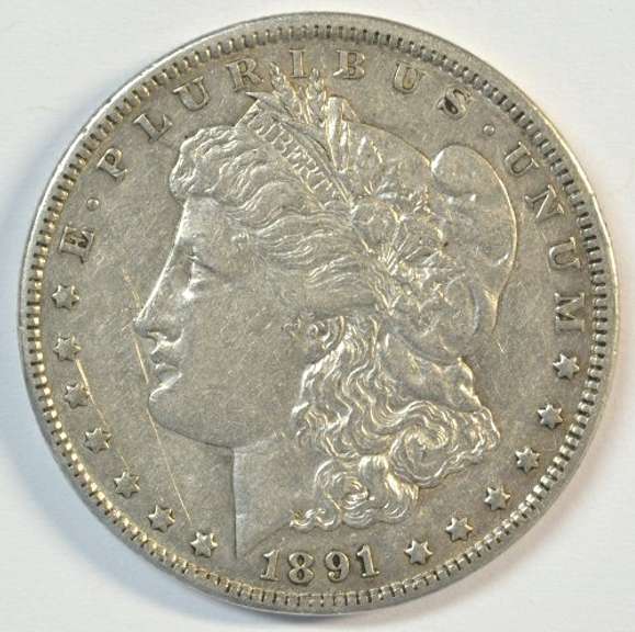 Much higher graded 1891-CC Morgan Silver Dollar