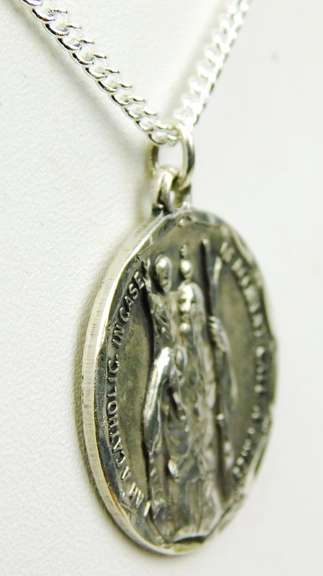 Vintage Sterling St. Christopher Catholic Medal Pendant