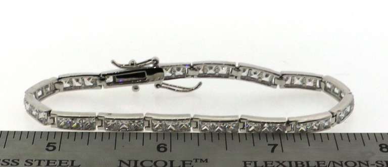 Sterling Silver Tennis Bracelet with Cubic Zirconia