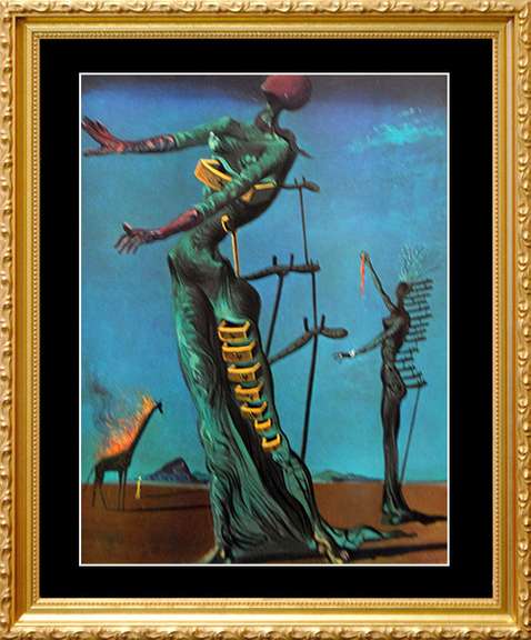 Salvador Dali, A Giraffe Aflame