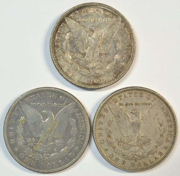 Sharp 1892-O, 1896-O, & 1897-O Morgan Silver Dollars