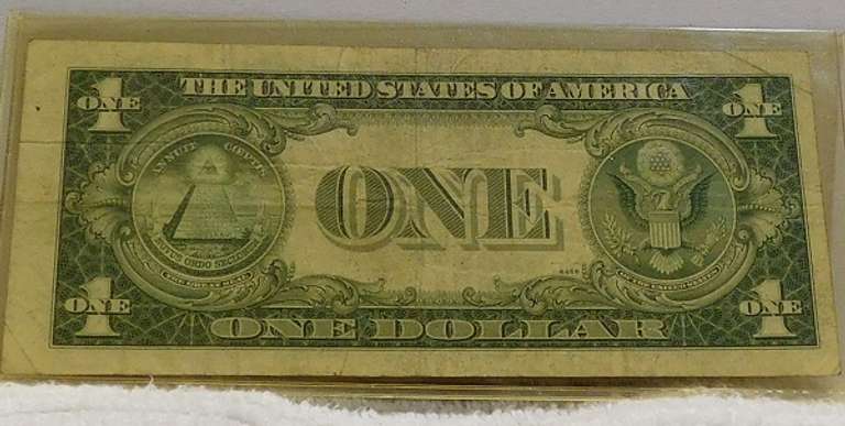 1935-F Star Note $1 Sil Cert, circ.