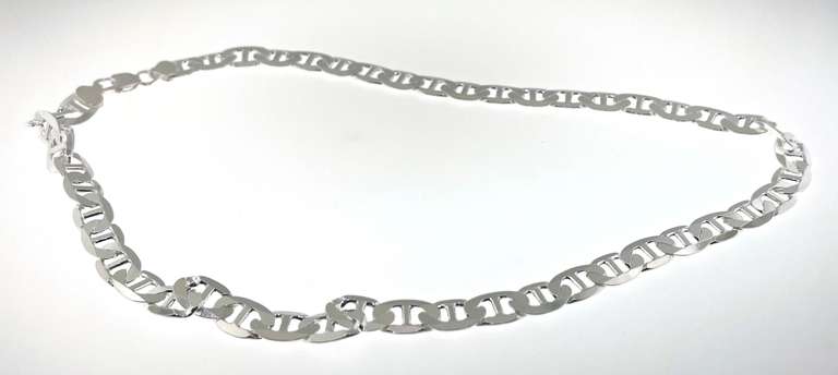 Handmade Italian Sterling Silver Marina Chain Necklace