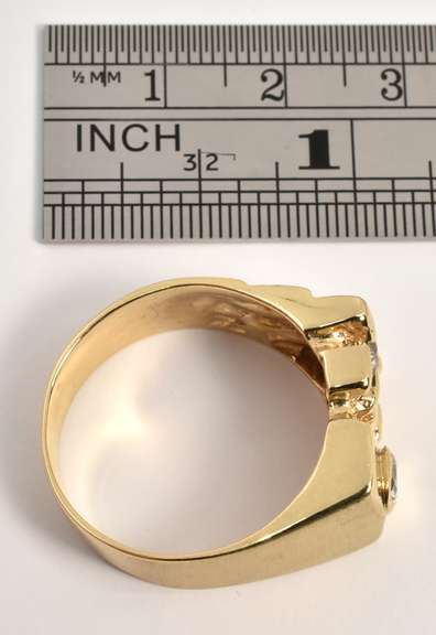 Lovely Men's Nugget & Diamond Ring