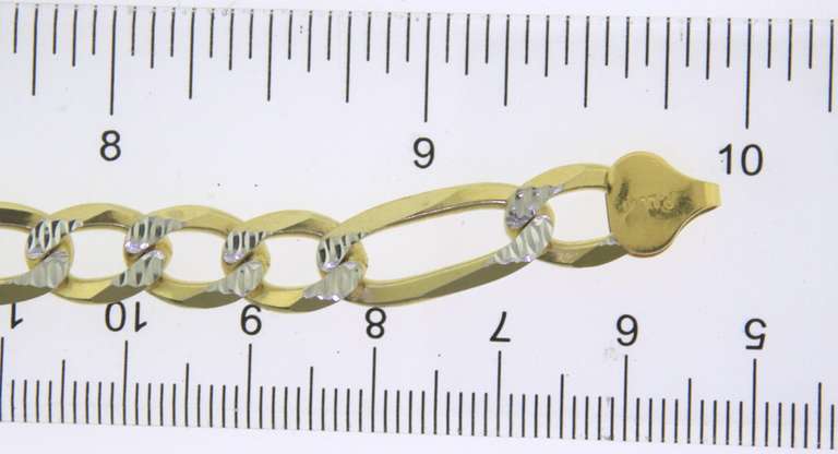 Small Gold Plated Sterling Silver Figaro Chain Bracelet