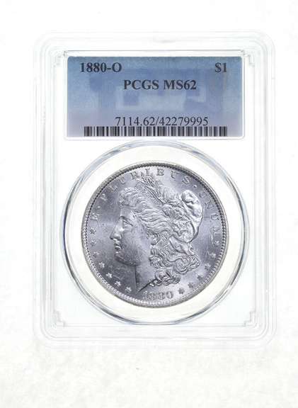 MS62 1880-O Morgan Silver Dollar - Graded PCGS