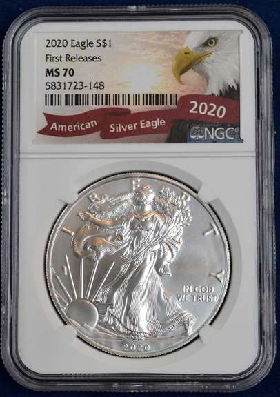 2020 American Silver Eagle NGC MS70 First Releases.