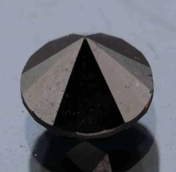 Very fine 1.72ct smooth cut Black Diamond solitaire
