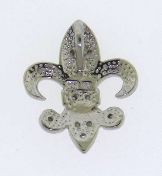 Sterling Silver "Fleur-de-lis" Symbol with Cubic Zirconias