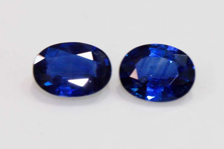 Fine Pair of Matching Natural Sapphires