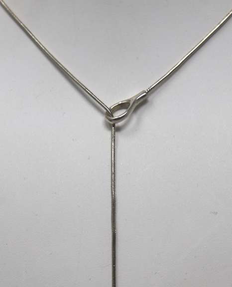 Sterling Silver Lariat Necklace