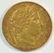 Real nice 1851-A French Republic 20 Francs Gold Piece