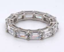 Sterling Silver Cubic Zirconia Eternity Band