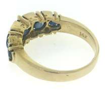 Vintage 14kt YG Sapphire and Diamond Ring