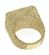 Handmade Italian 14k Gold Basket Weaved Ring