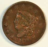 Scarce 1816 Coronet Head Large Cent in Choice XF+
