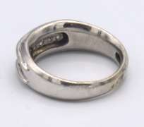 MENS 14 KT WHITE GOLD DIAMOND BAND