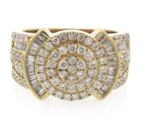 Excellent Men's 14kt Yellow Gold Diamond Ring
