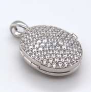 Mesmorizing Oval Locket with Cubic Zirconias