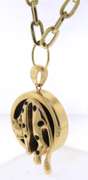 Romantic Yellow Gold Black Onyx Panther Necklace
