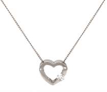 Dazzling White Gold Heart Shaped Diamond Pendant on Chain