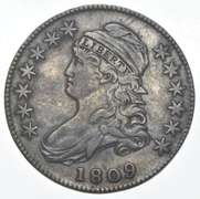 1809 Capped Bust Half Dollar - 115' - Dentils!