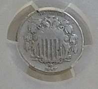 1867 Shield Nic circ PCGS VG Details Cleaned