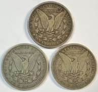 3 Key dates 1898-S, 1899-S, & 1901-S Morgan Dollars