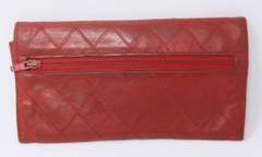 Authentic Chanel Red Leather Wallet