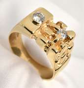 Lovely Men's Nugget & Diamond Ring