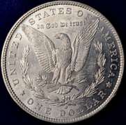 1880-O Morgan Silver Dollar, AU.