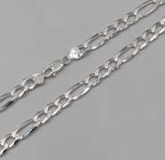 Beautiful Sterling Silver Figaro Chain Necklace