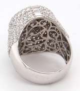 Indelible 18k Stamped White Gold Diamond Signet Ring
