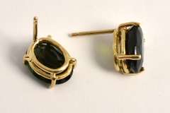 Beautiful Green Tourmaline Studs