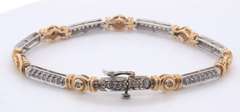 Two Tone 1+ctw Diamond Bracelet
