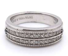 VERA WANG MENS DIAMOND WEDDING BAND 14K
