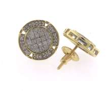Fashionable 10kt Diamond Circle Earrings