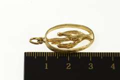 14K Yellow Gold 3D Ornate Saguaro Cactus Desert Motif Charm/Pendant