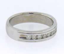 Handsome Gents' 14kt WG Channel Set Diamond Handsome Gents' 14kt WG Channel Set Diamond RingRing