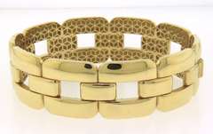 Handsome Handmade Italian 14k Gold Chain Bracelet