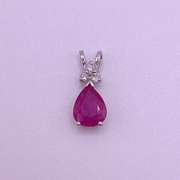 14kt Gold, Ruby, & Diamond Pendant